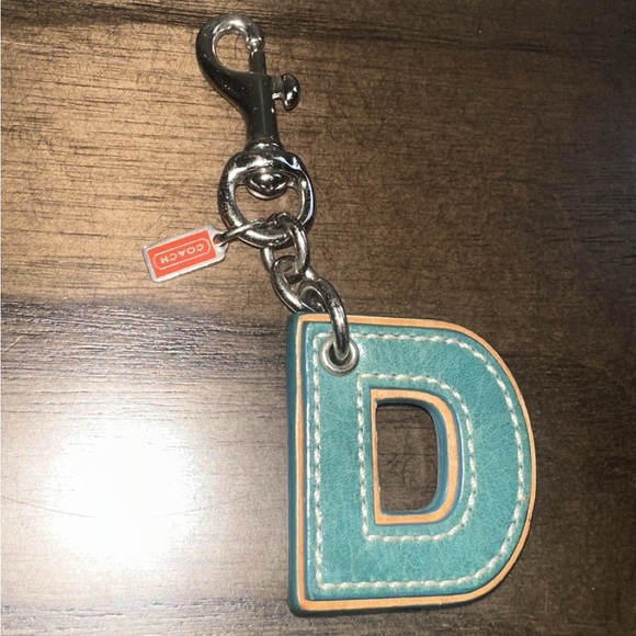 Coach Handbags - Coach “D” Vintage Leather Initial Y2K Bag Charm
